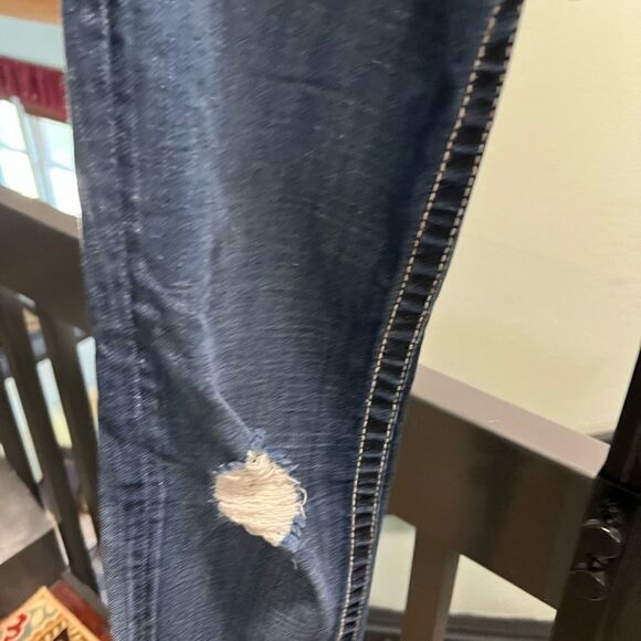 EUC Vigoss Women's Blue Distressed Jeans 26 x 32 New York Straight #JTA006 - Picture 4 of 10